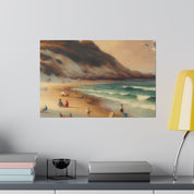 Seashore Whispers Impressionist Empty Beach Painting Canvas