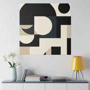 Geometric Harmony A Spatial Symphony Geometric Painting Canvas