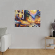 Parisian Dreamscape Mosaic French Street Painting Canvas