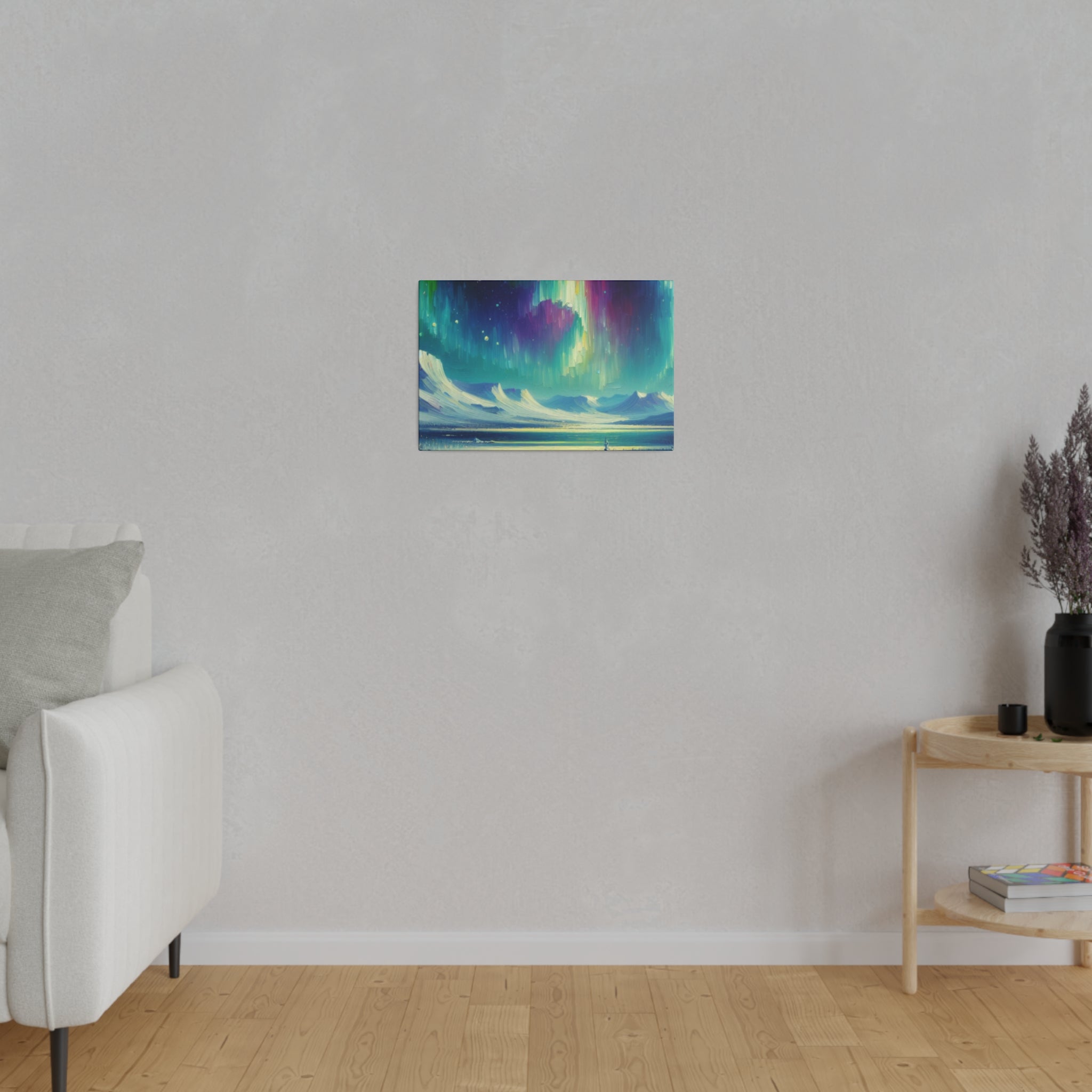 Aurora Winter Dream Northern Lights Painting Canvas