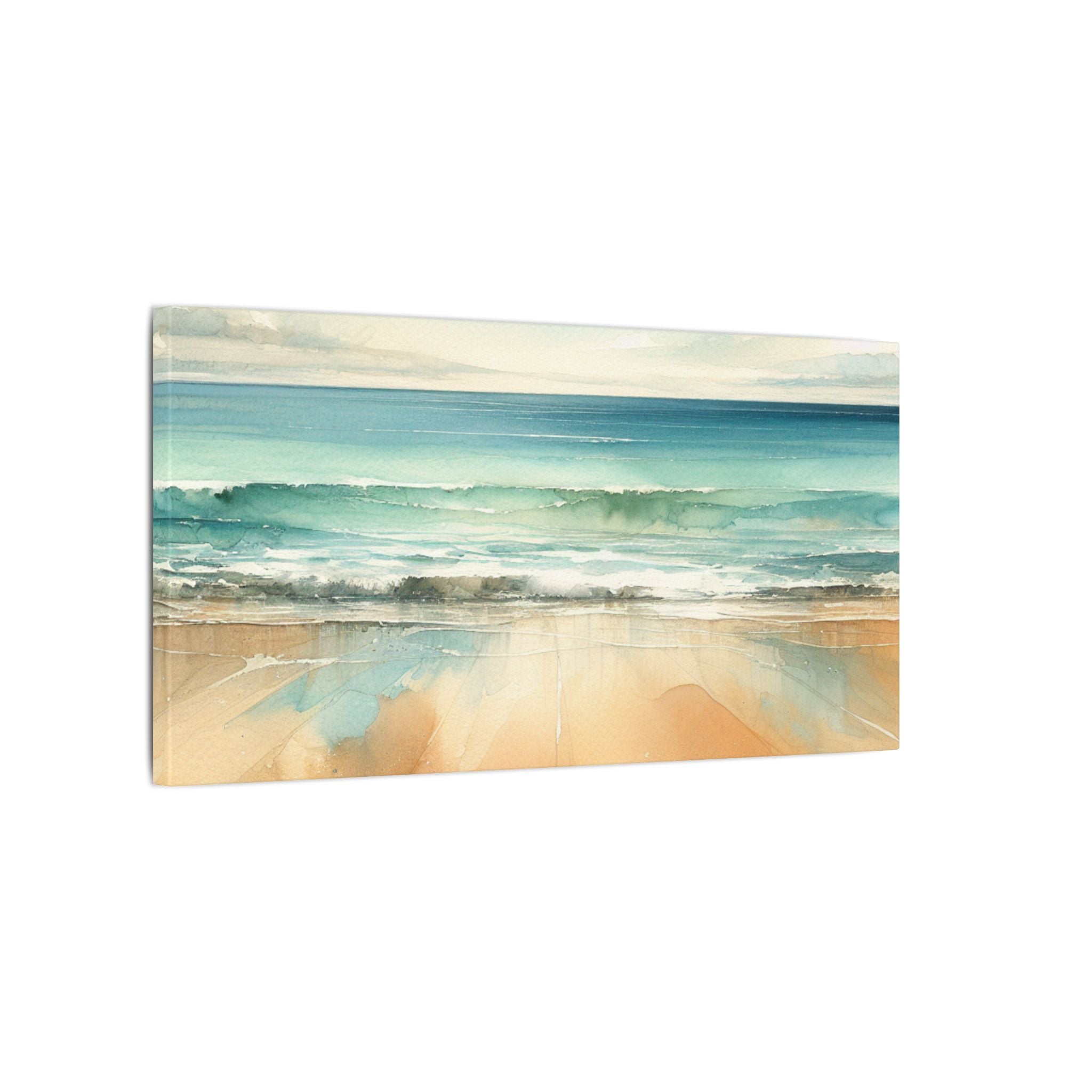 Tidewashed Beach & Horizon Canvas