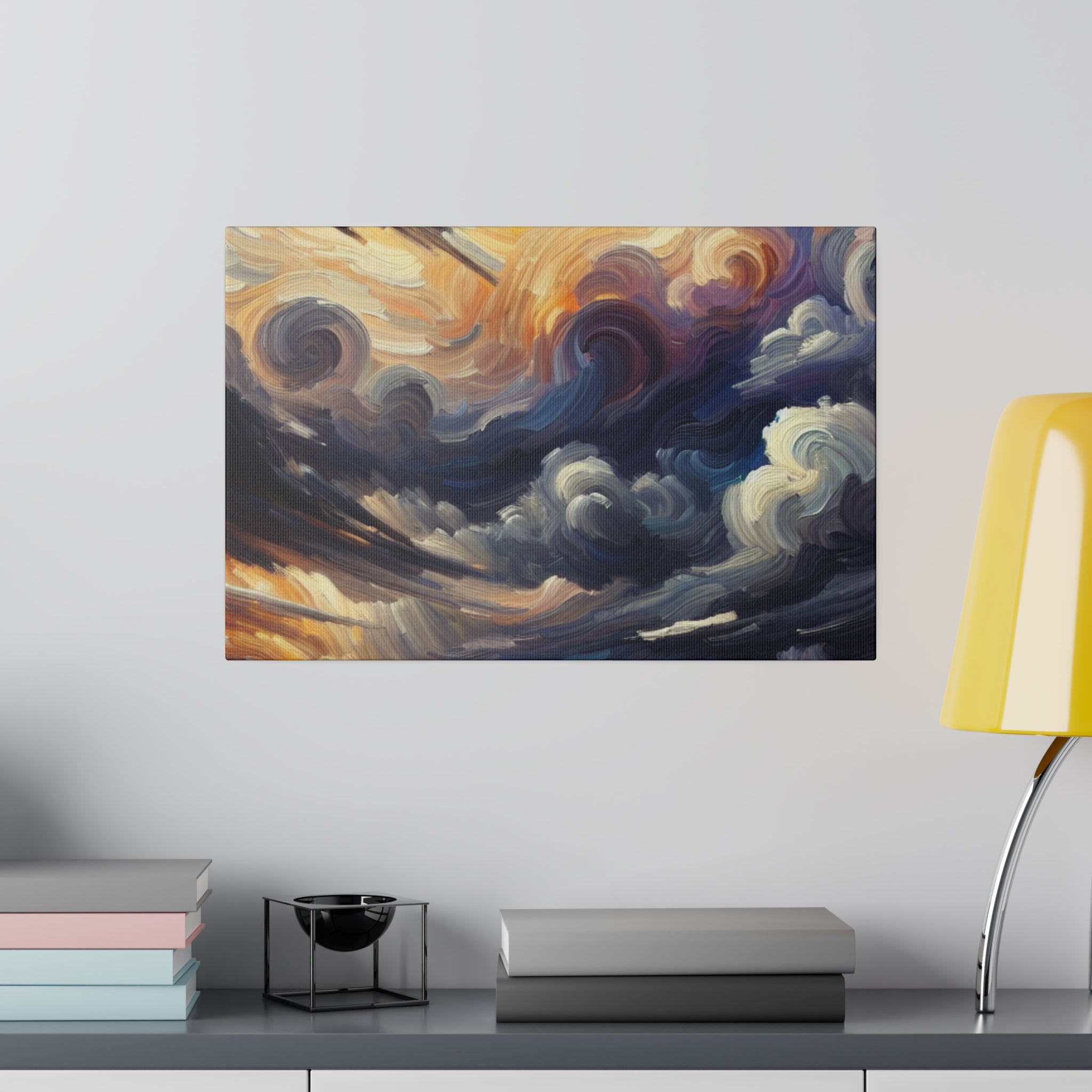 Storm's Silent Symphony Landscape Painting Canvas