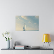 Serene Voyage Sailboat Painting Canvas