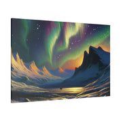 Auroral Frost Lullaby Northern Lights Painting Canvas