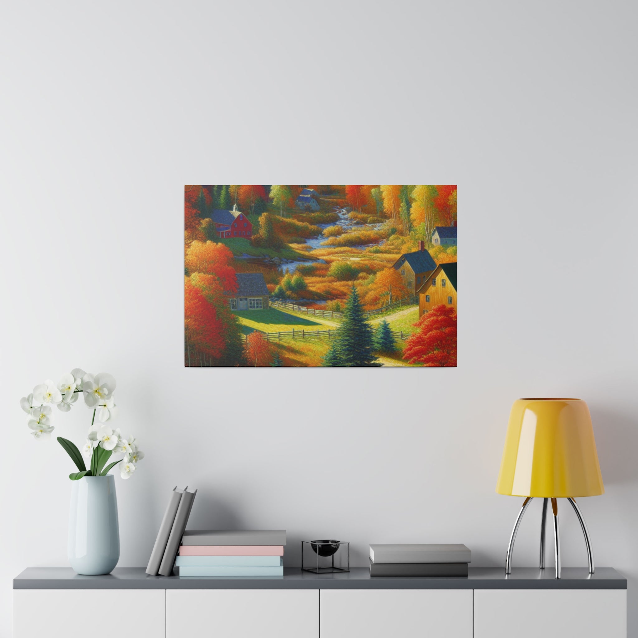 Autumn Embrace Radiance Fall Painting Canvas