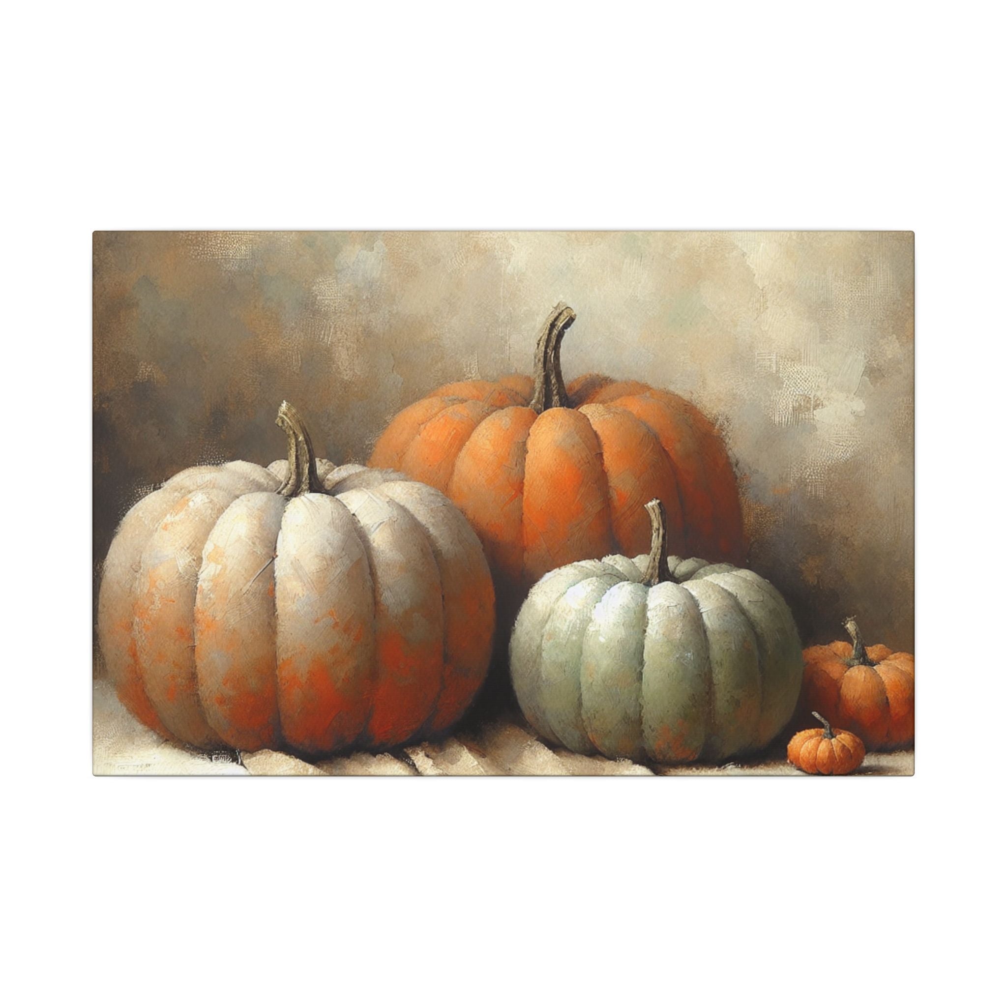 Pumpkin Harvest Still Life Portrait Canvas