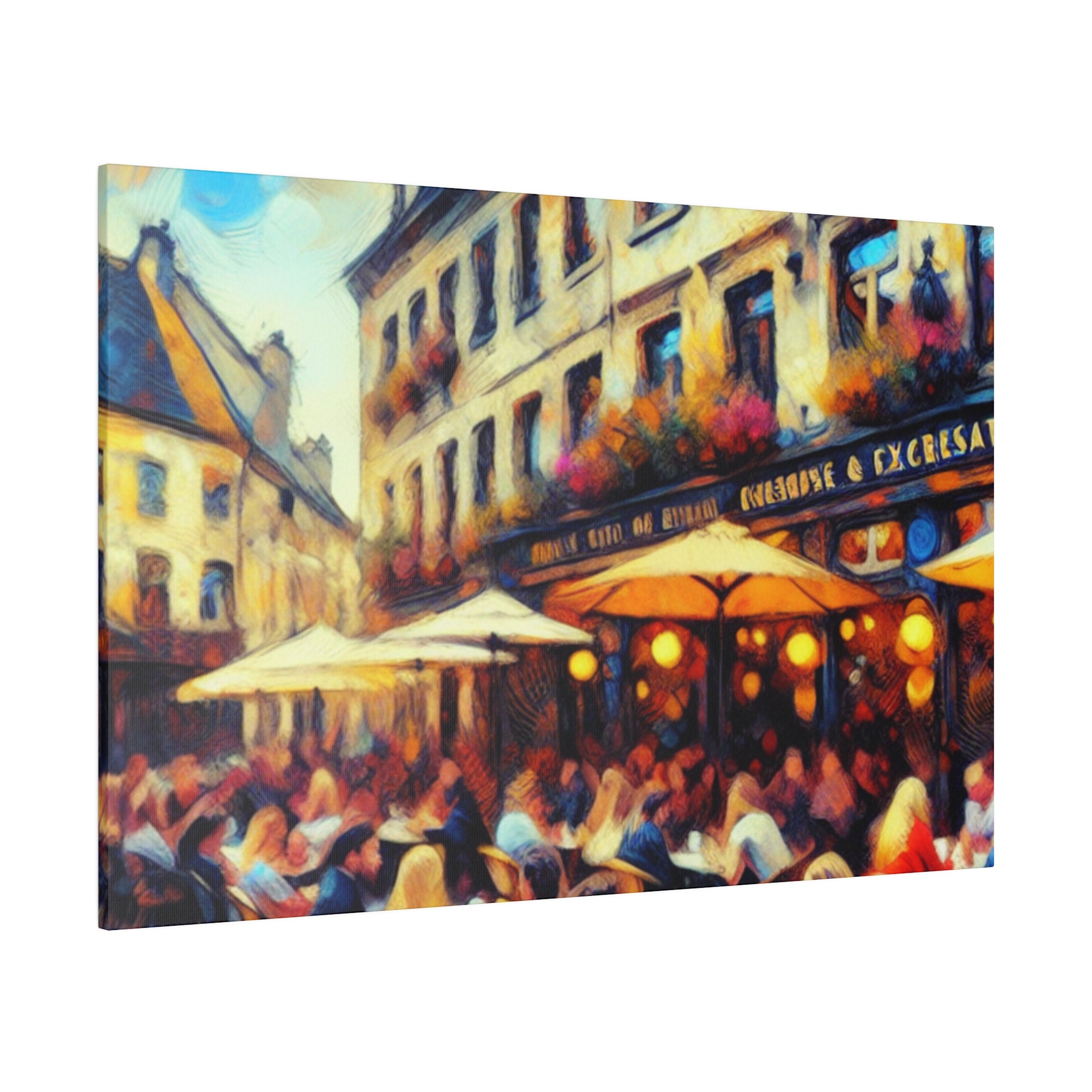 Resplendent Morningscape Mosaic European Cafe Artwork Canvas