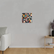 Kaleidoscopic Symphony of Shapes Geometric Painting Canvas