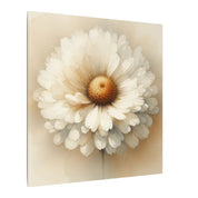 White Daisy Watercolor Canvas