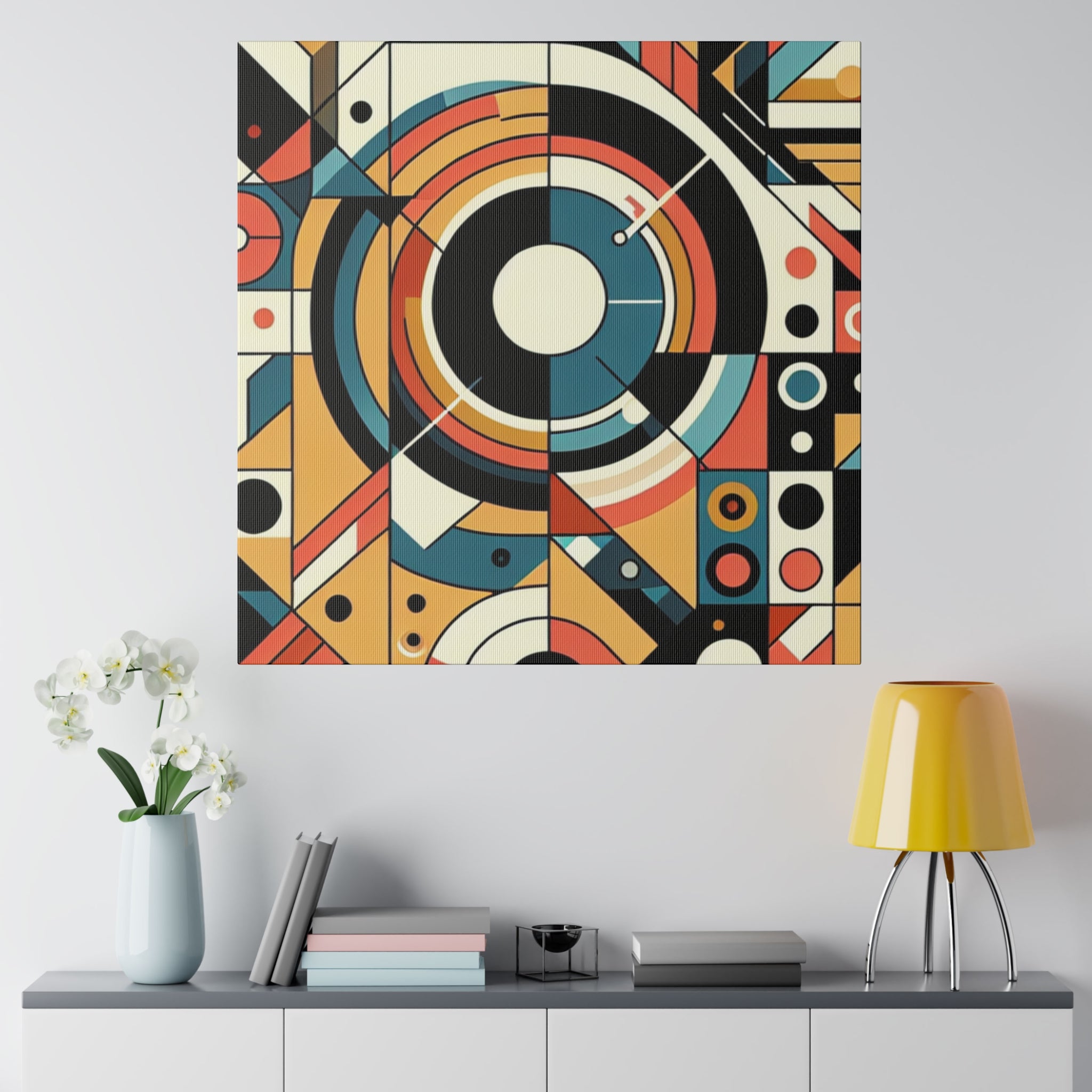 Maximalist Geometric Extravaganza Geometric Painting Canvas