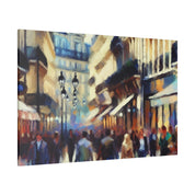 Chromatic Urban Symphony French Street Painting Canvas