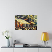 Old Time French Street Cafe Artwork Canvas