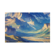 Light Meets Land Mountain Landscape Painting Canvas