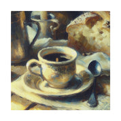 Country Morning Impressionist Artwork Rich Aroma Coffee Painting Canvas