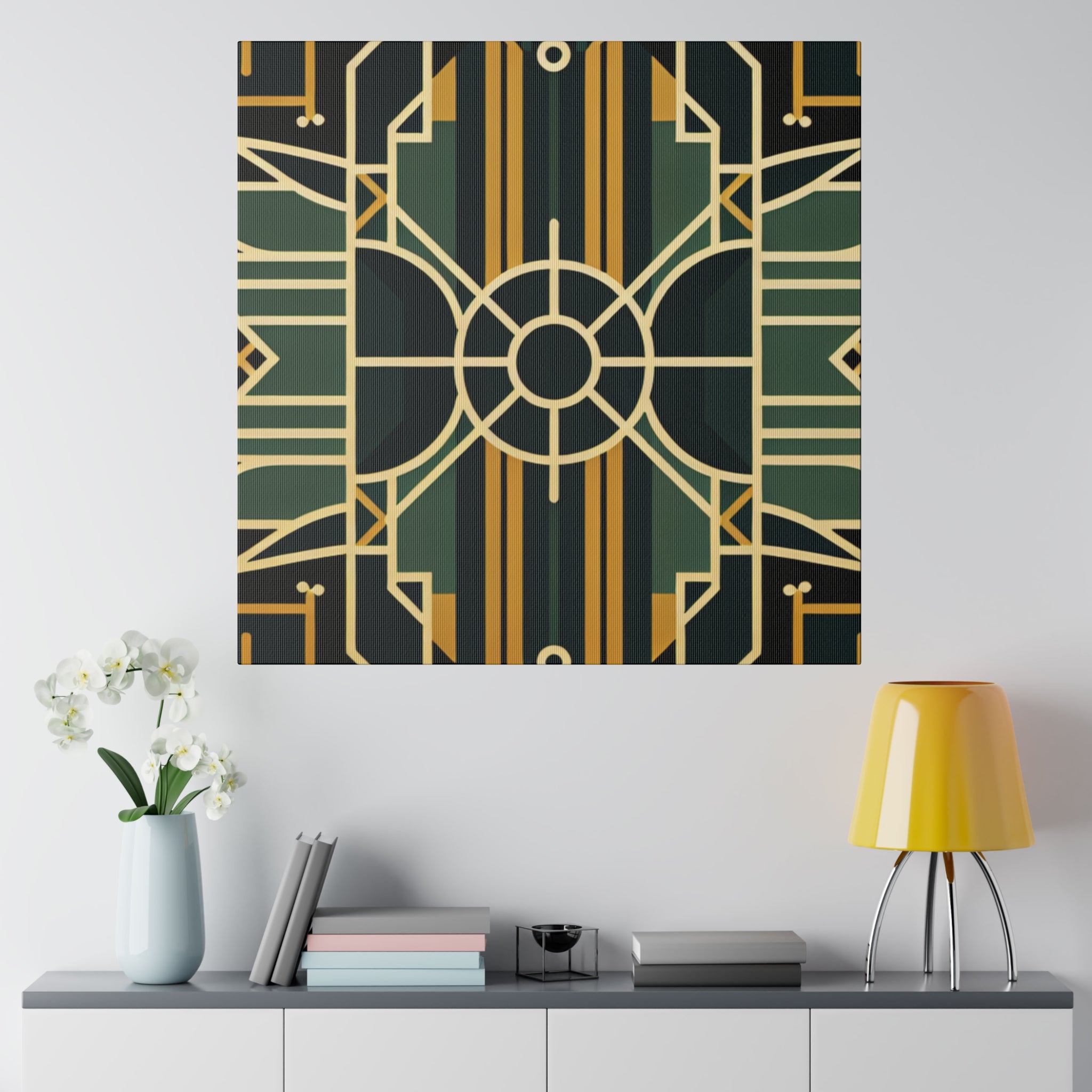 Deco Dreamscape Elegance Pattern Art Deco Wall Art Canvas