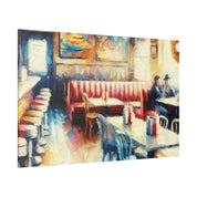 Nostalgic Delight Vintage Diner Painting Canvas