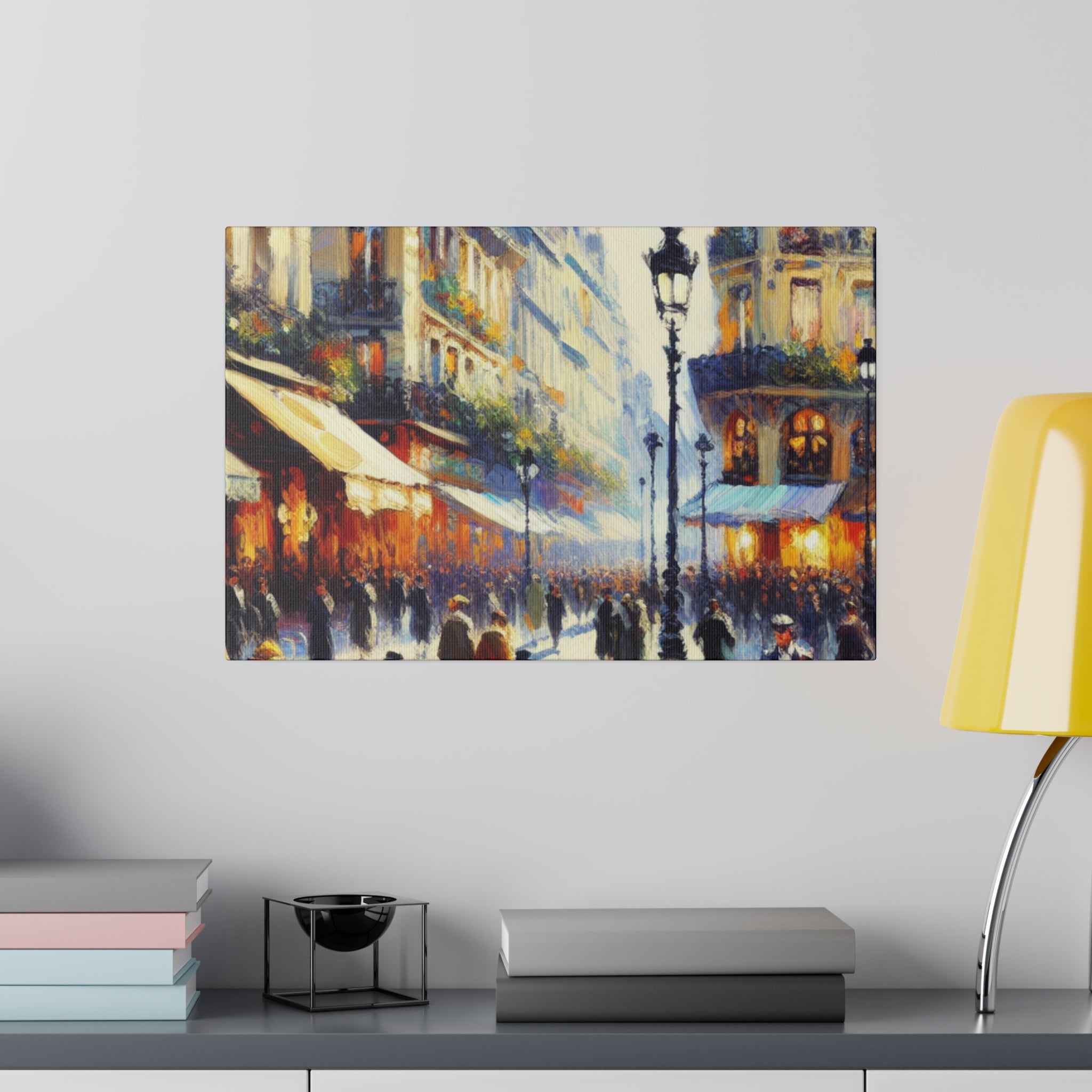 Riviera Reverie Blend French Street Painting Canvas