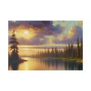 Serenity Lake Mirage Lake Painting Canvas