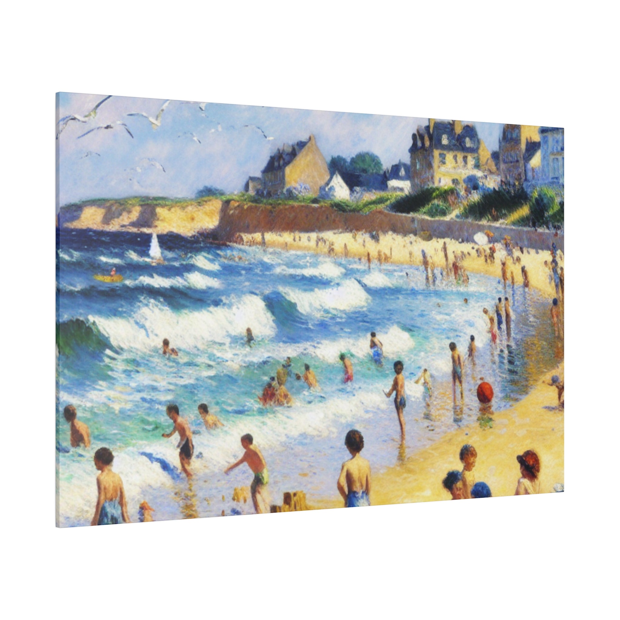 Seaside Serenity Coastal Decor Beach Painting Canvas