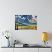 Majestic Alpine Impressions Mountain Landscape Painting Canvas