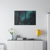 Twilight Whispers Firefly Forest Painting Canvas