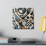 Kaleidoscopic Symphony of Shapes Geometric Painting Canvas