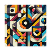 Geometric Symphony in Maximalist Hues Geometric Painting Canvas