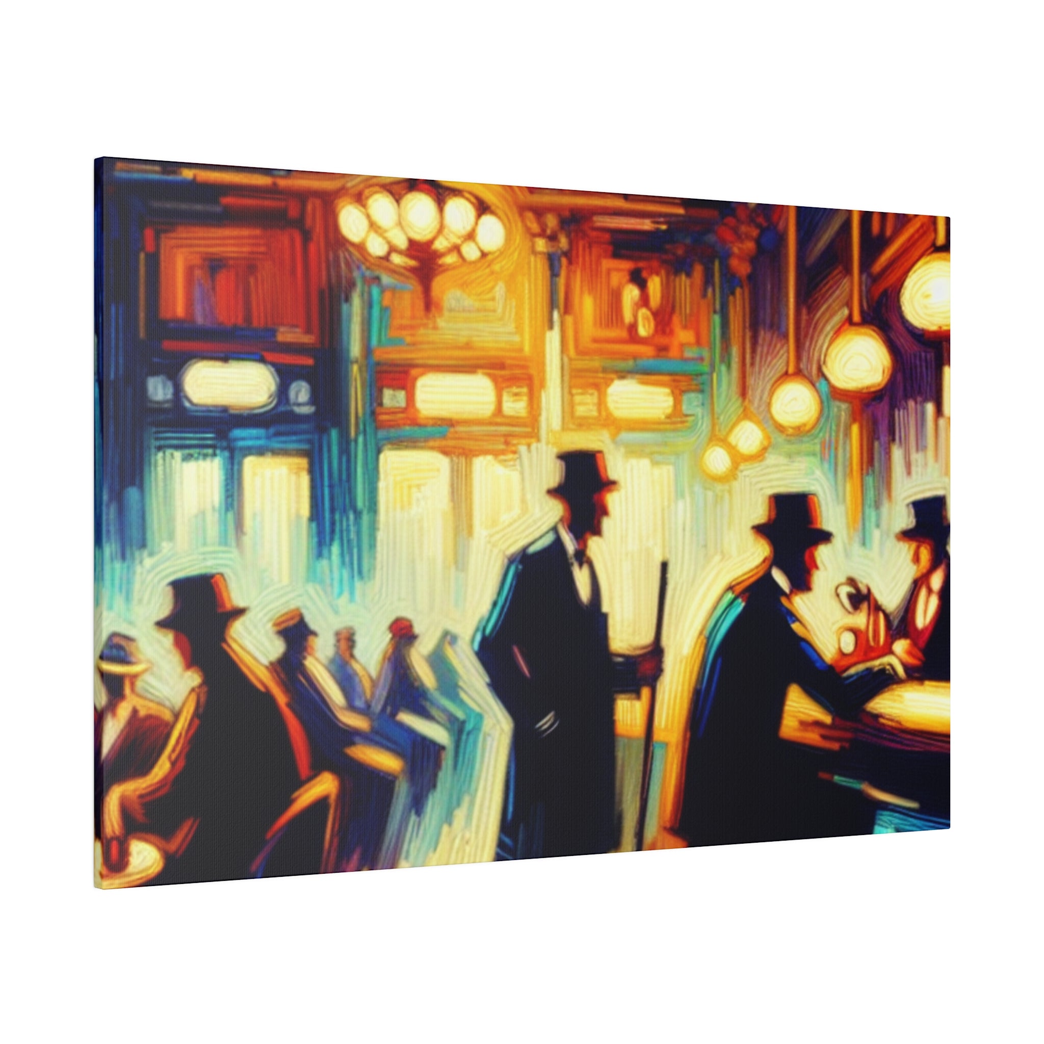 Jazz Revival 1920 Gentlemen's Club Retro Speakeasy Bar Art Canvas