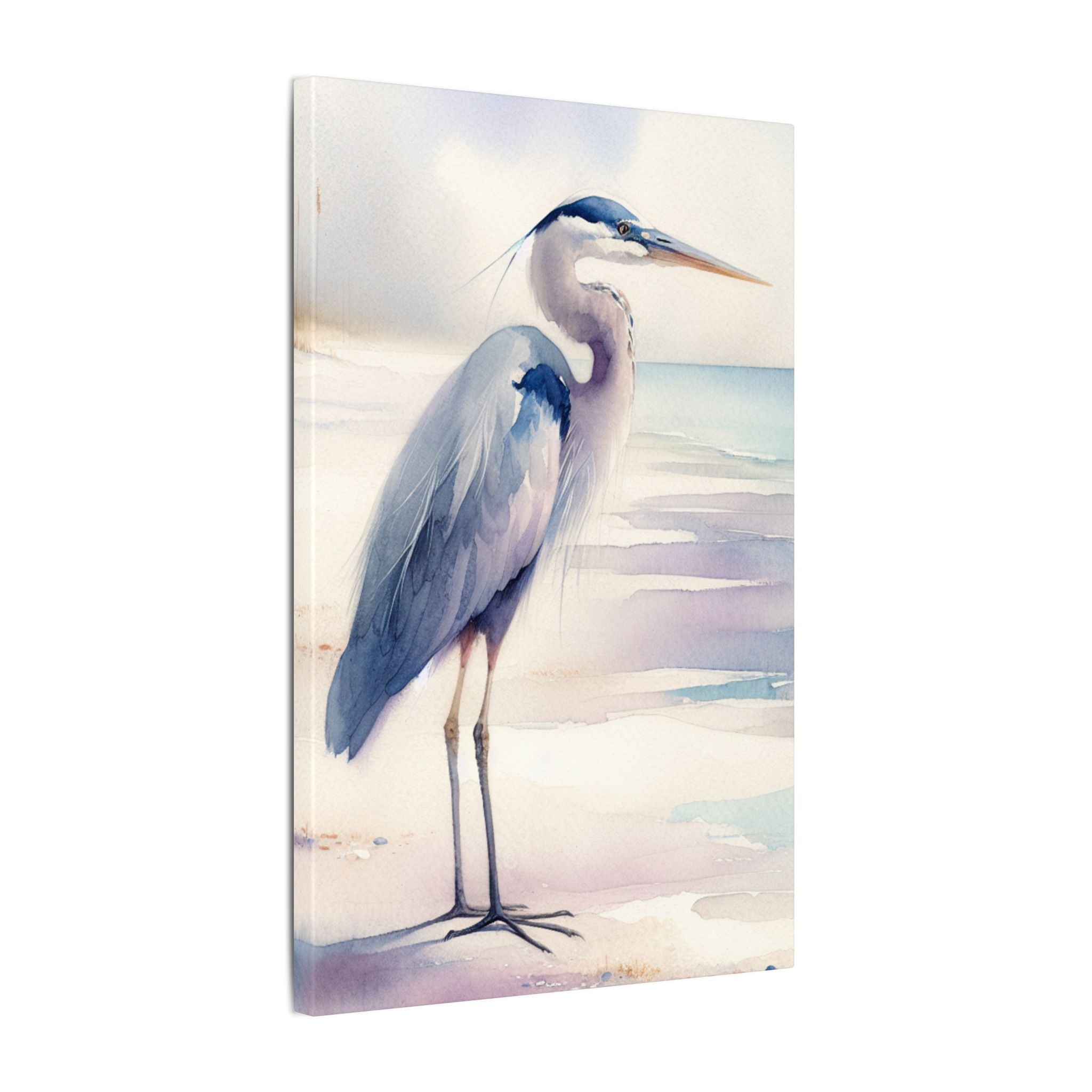 Blue Heron by the Shore Canvas