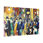 Bar Painting | Speakeasy 1920s Party Scene | Home Bar Decor Canvas