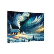 Christmas Cabin in the Snow Canvas