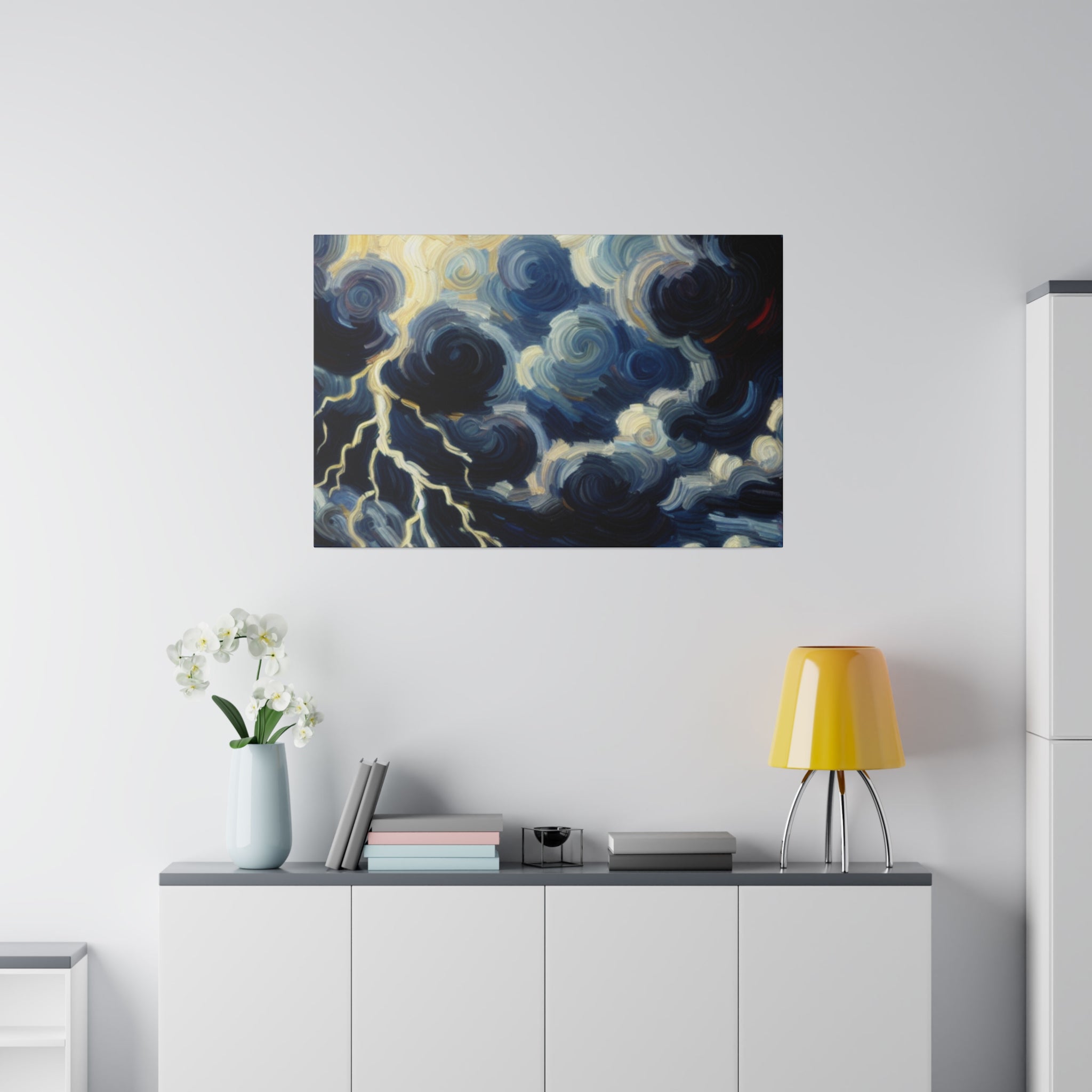 Storm's Ethereal Dance Landscape Painting Canvas