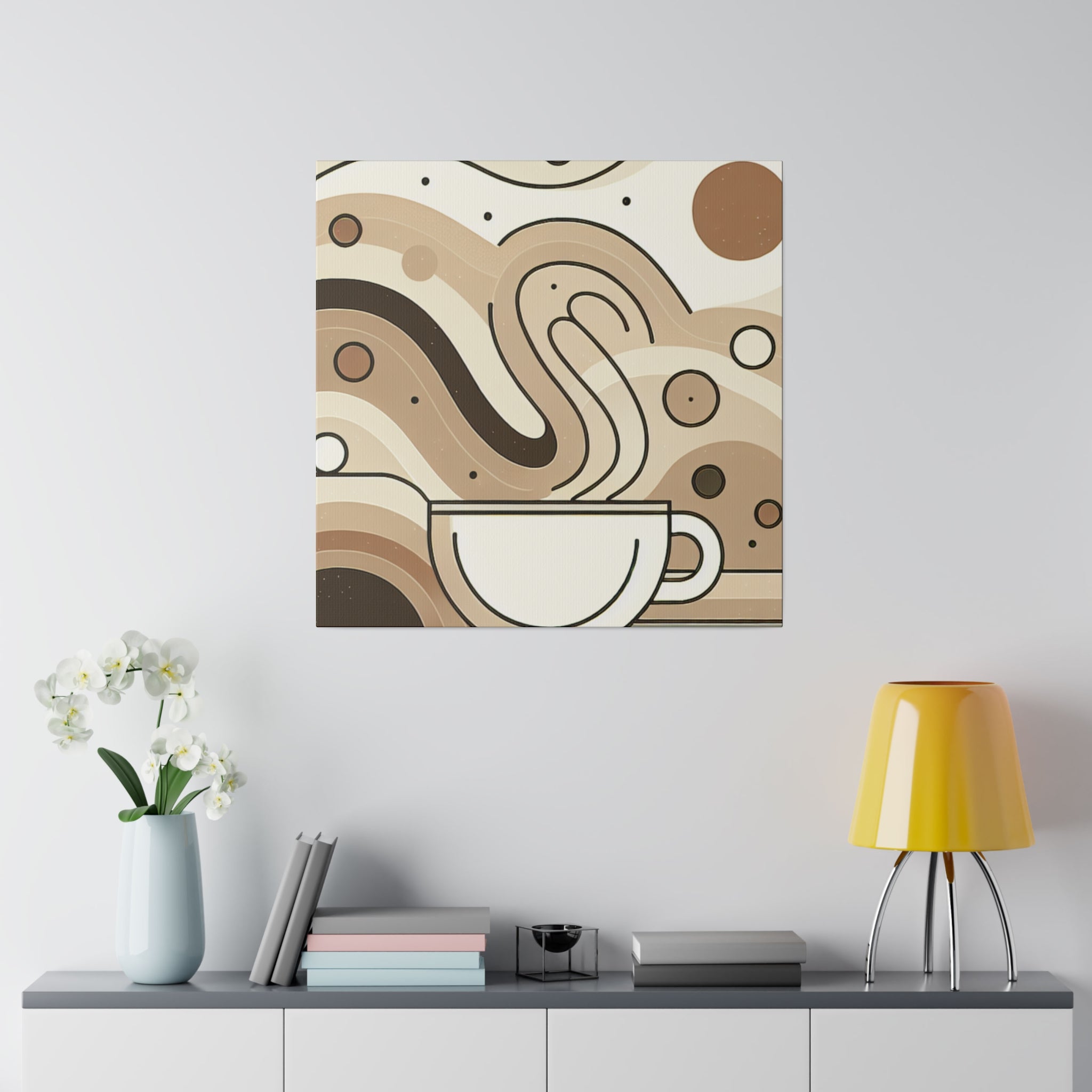 Espresso Elegance Minimalist Coffee Wall Art Canvas