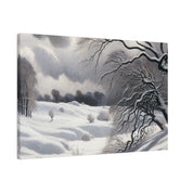 White Hues on Ageless Frost Winter Snow Painting Canvas