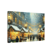 Christmas Market Street Canvas