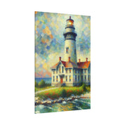 Beacon Of Light Coastal Wall Art Lighthouse Painting Canvas