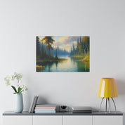 Serene Lake Tranquility Lake Painting Canvas