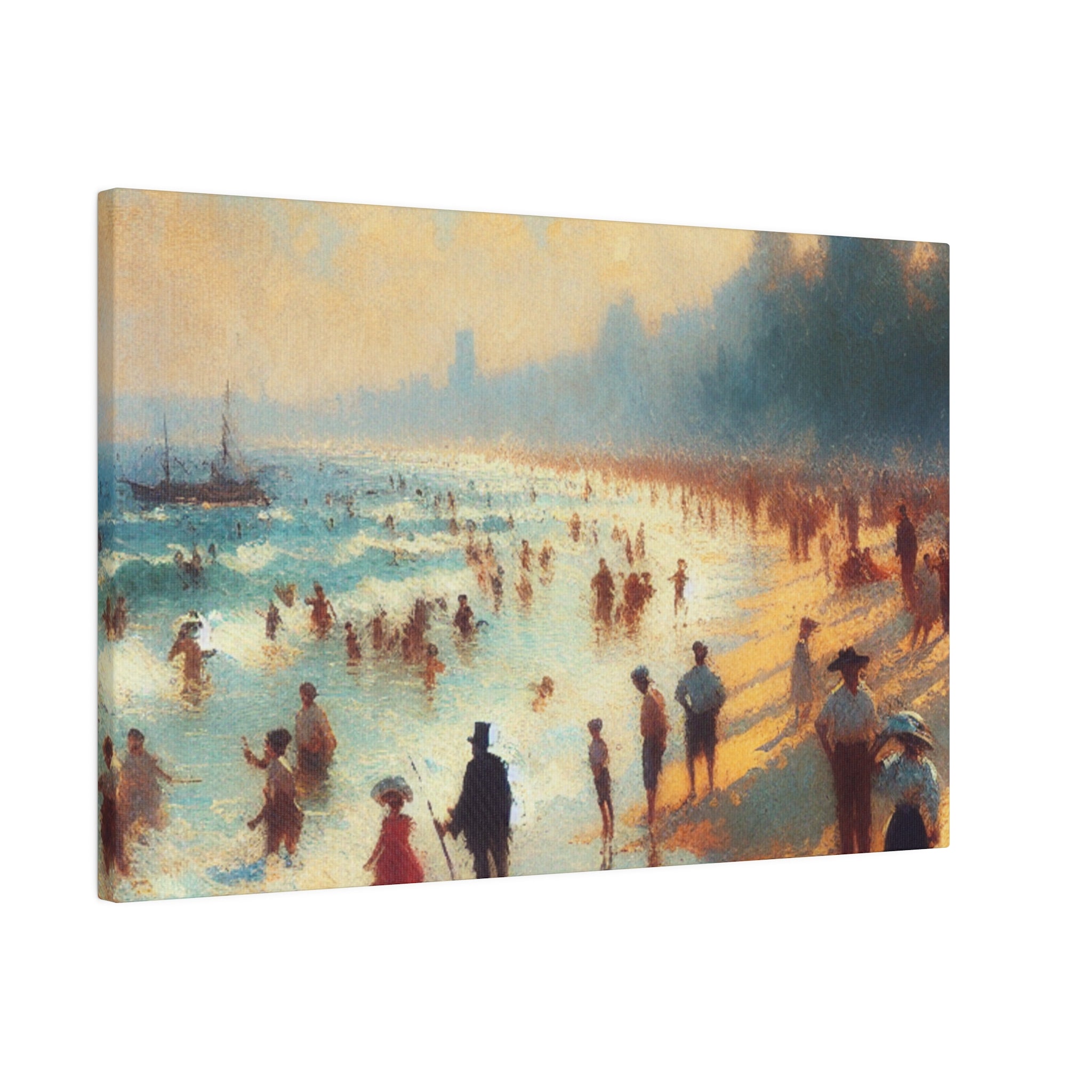 Sunday Seashore Reverie Beach Painting Canvas