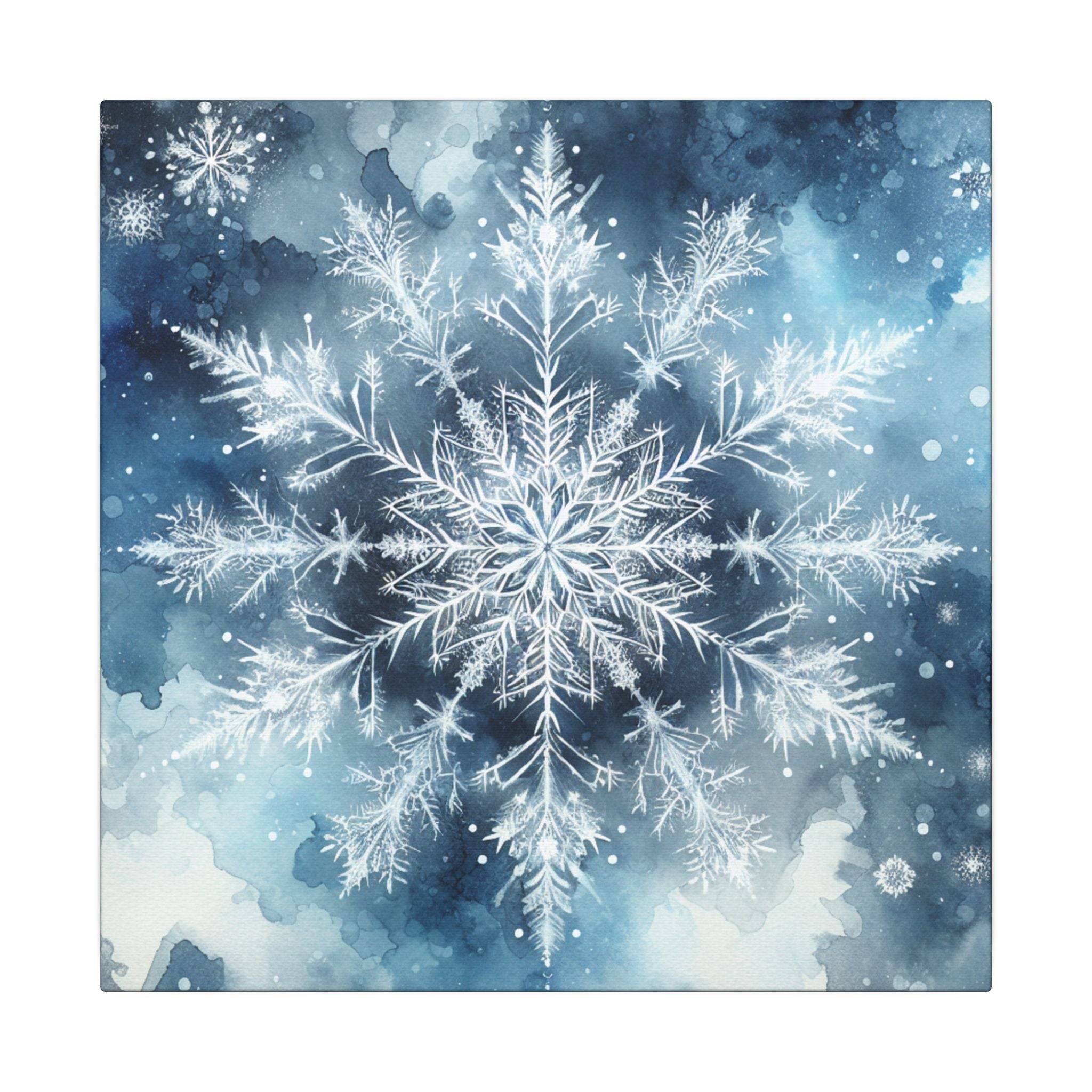 Blue Snowflake Canvas