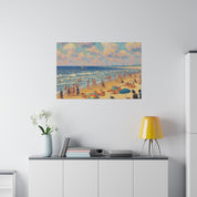 Sunday Beach Day Coastal Decor Beach Painting Canvas