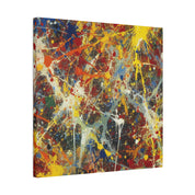 Multicolor Splatter Painting Expressionist Abstract Wall Art Canvas