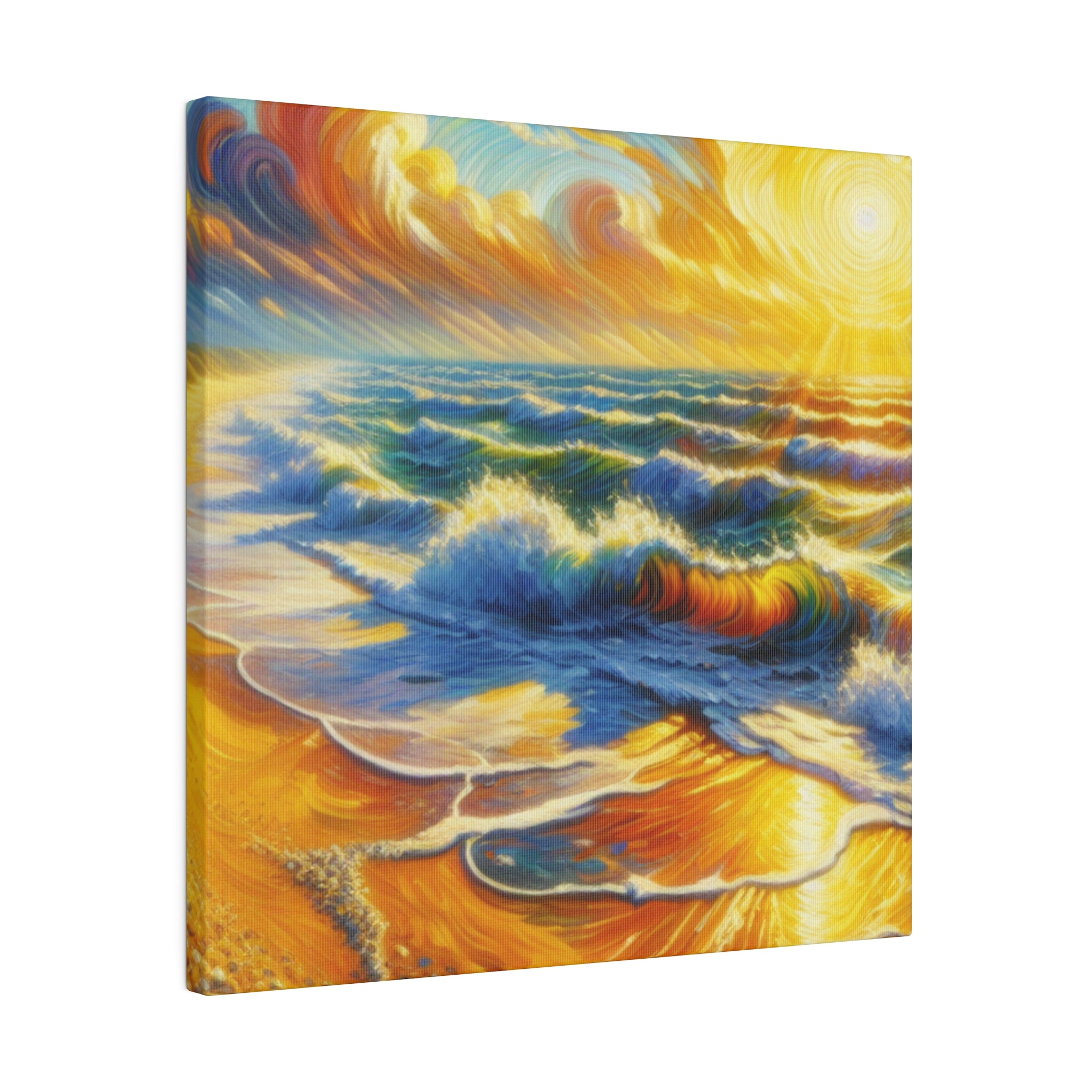 Vibrant Coastal Impressions Beach Painting Canvas