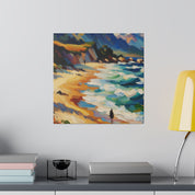 Vibrant Expressionist Landscape Beach Painting Canvas