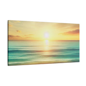 Seascape Ocean Sunset Coastal Wall Art Canvas