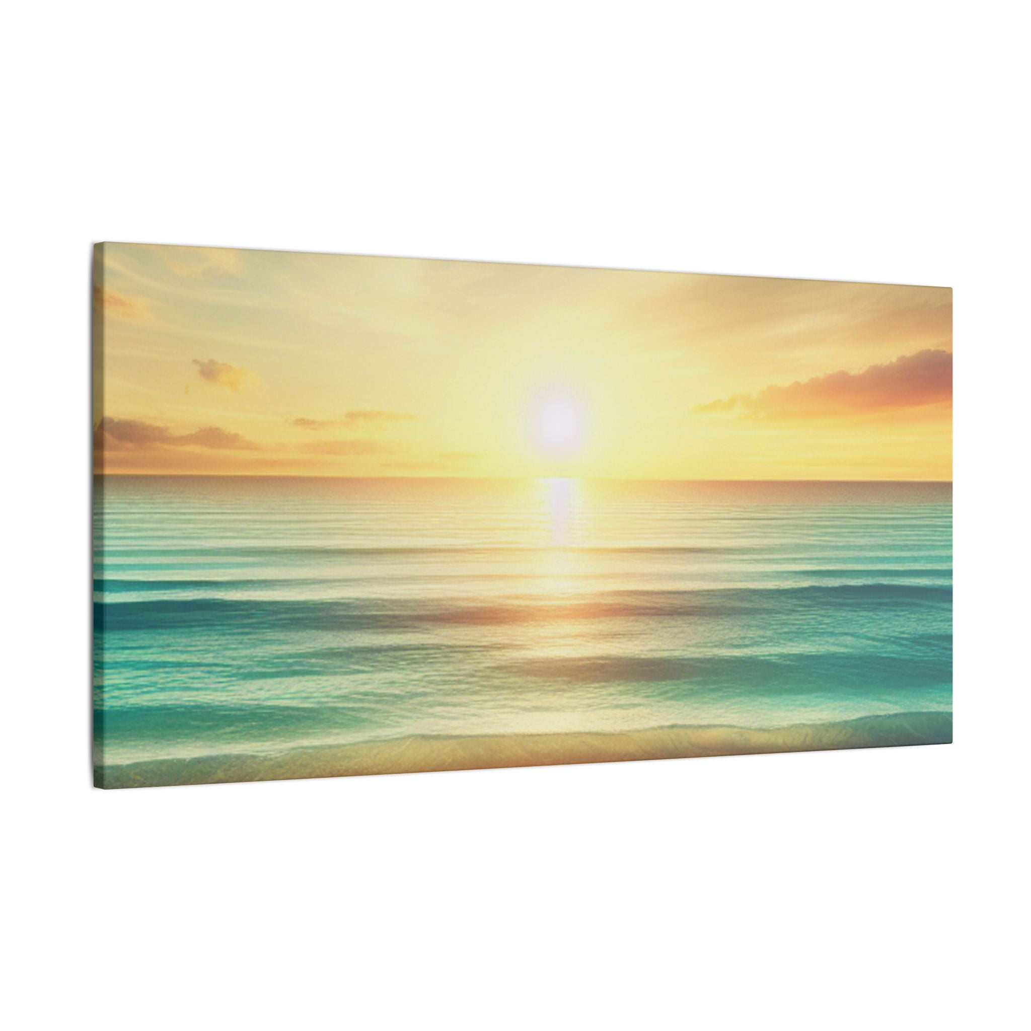 Seascape Ocean Sunset Coastal Wall Art Canvas