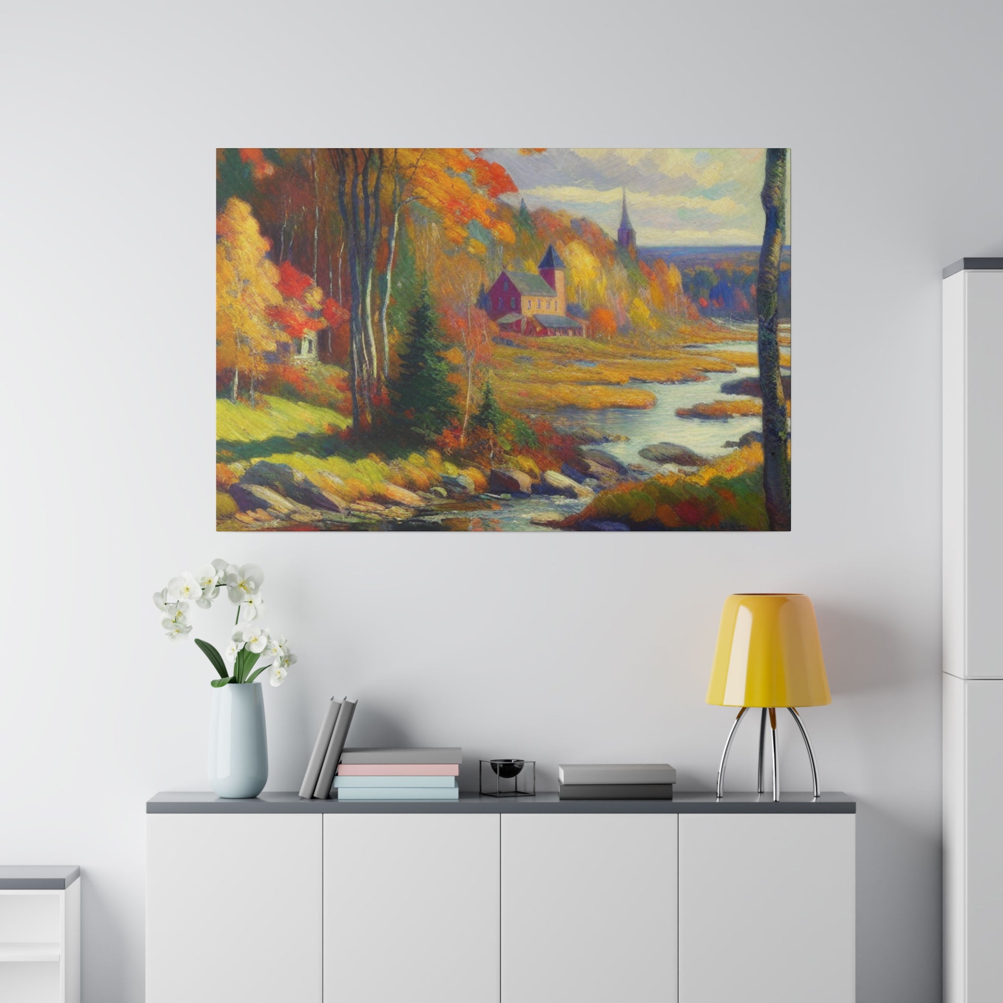 Autumn Whisper Symphony Fall Painting Canvas