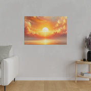 Dawn's Vibrant Embrace Impressionist Sunrise Painting Canvas