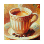 Impressionist Morning Brew Coffee Art Painting Coffee Painting Canvas