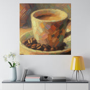 Rustic Coffee Bean Cafe Decor Coffee Painting Canvas