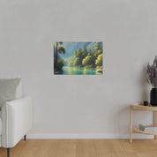 Serene Depth Reflections Lake Painting Canvas